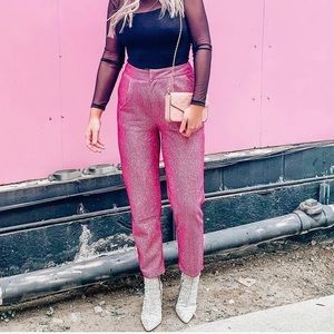 Pink glitter pants